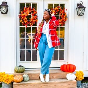 New York & Company Plaid Blazer - XL